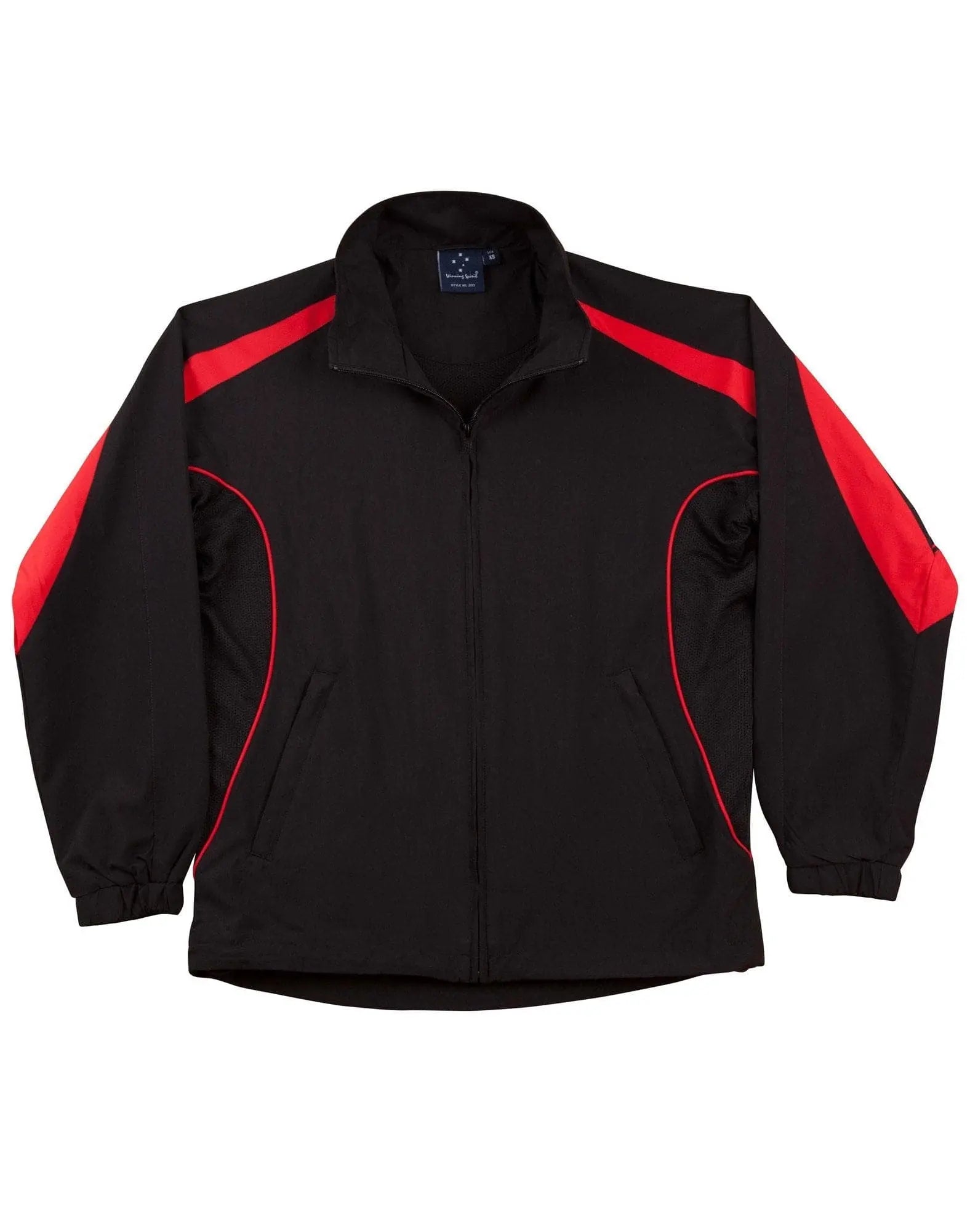 Legend Adults Warm Up Jacket JK53 Casual Wear Winning Spirit XS Black/Red